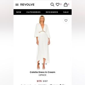 BNWT - L*Space Colette Dress in Cream - Size S